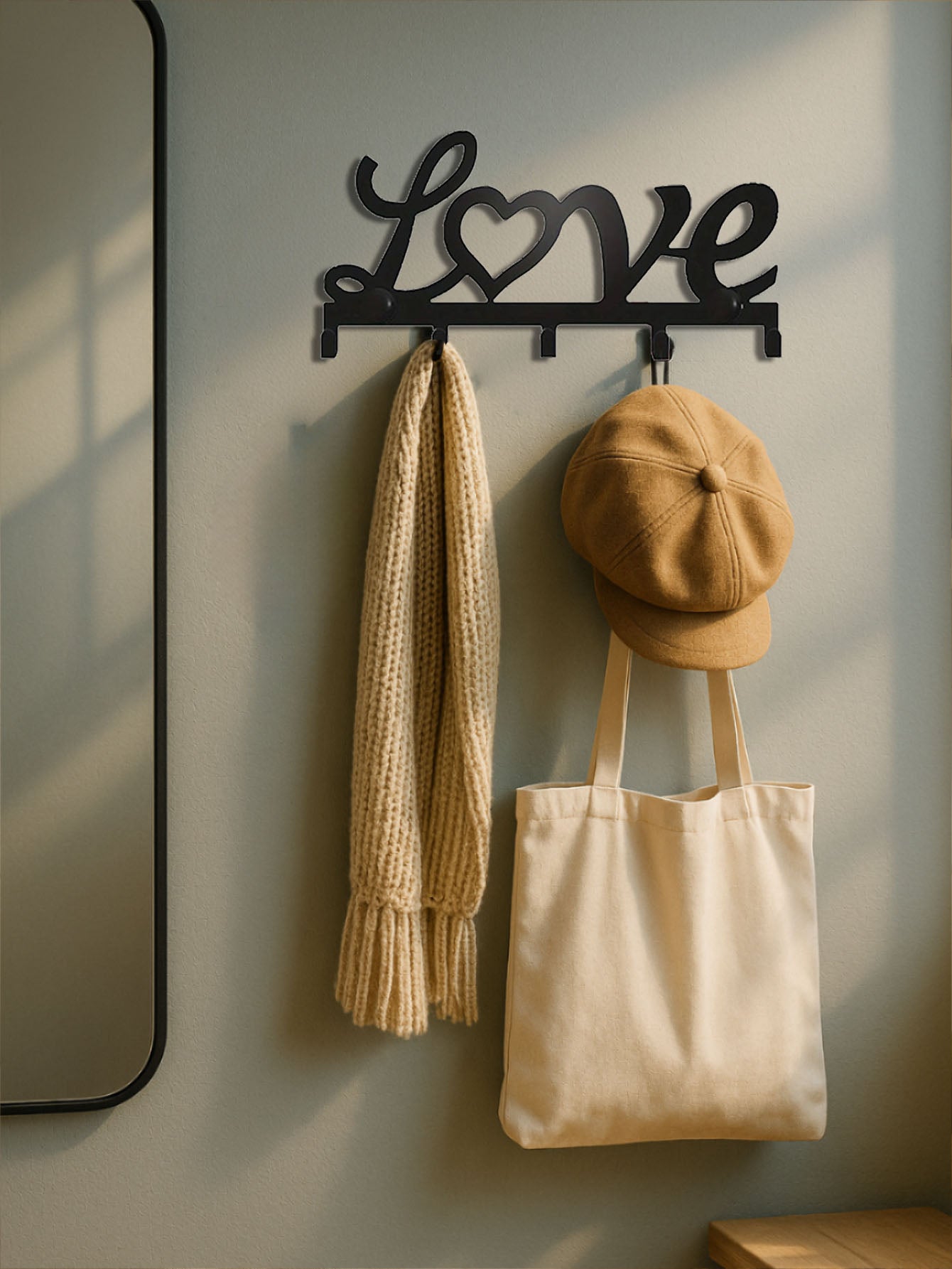 Love Wall Mount w/ Hooks