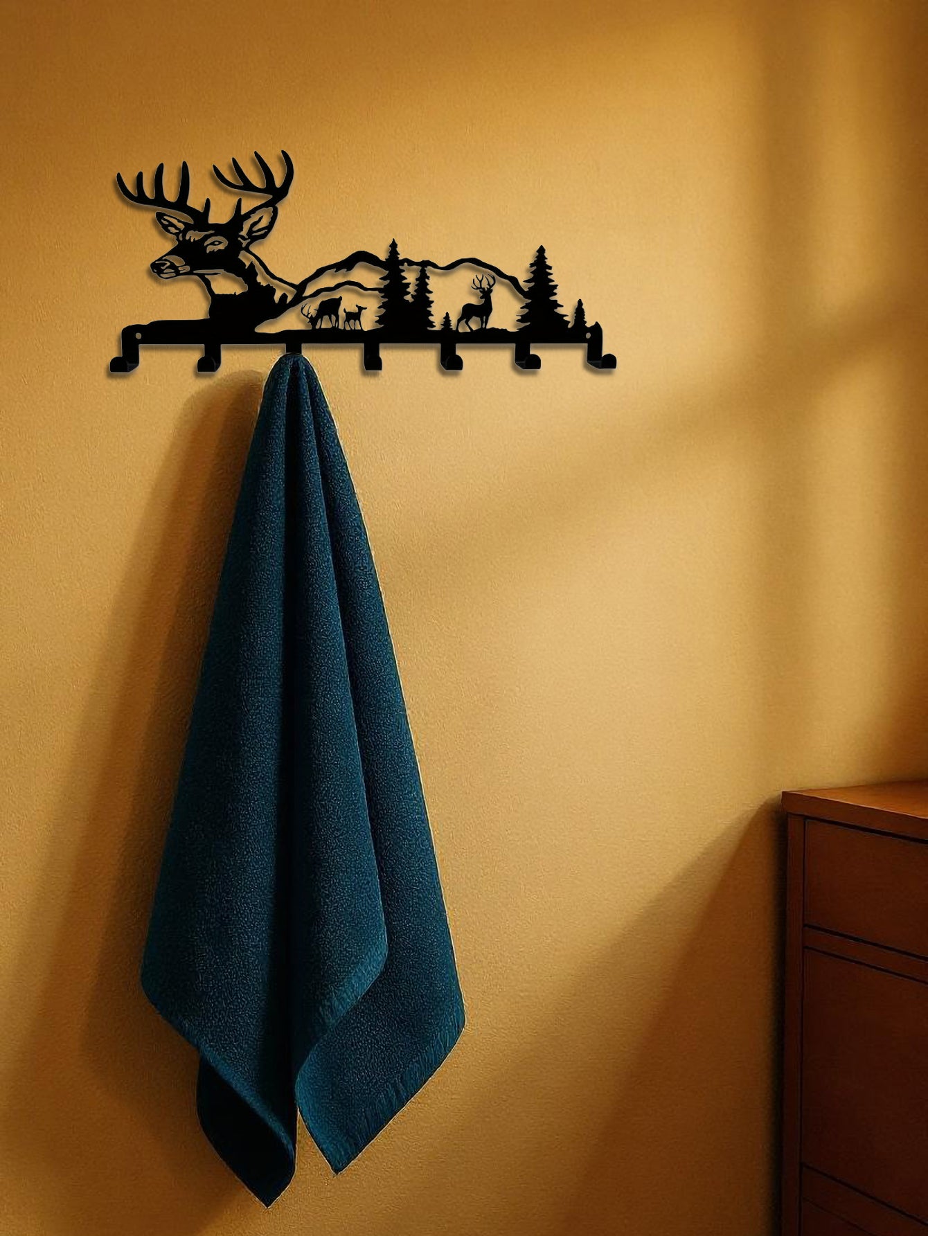 Deer Scene Wall Key Hooks