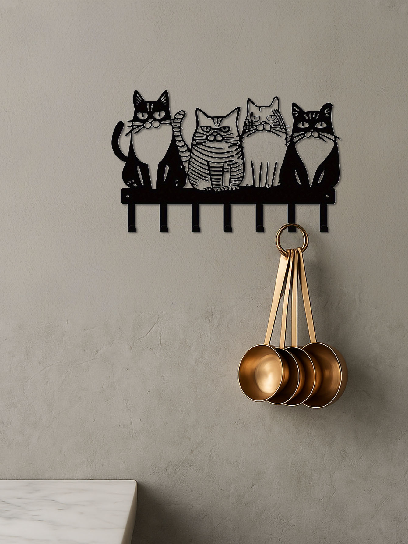 Watching Cats Wall Hooks