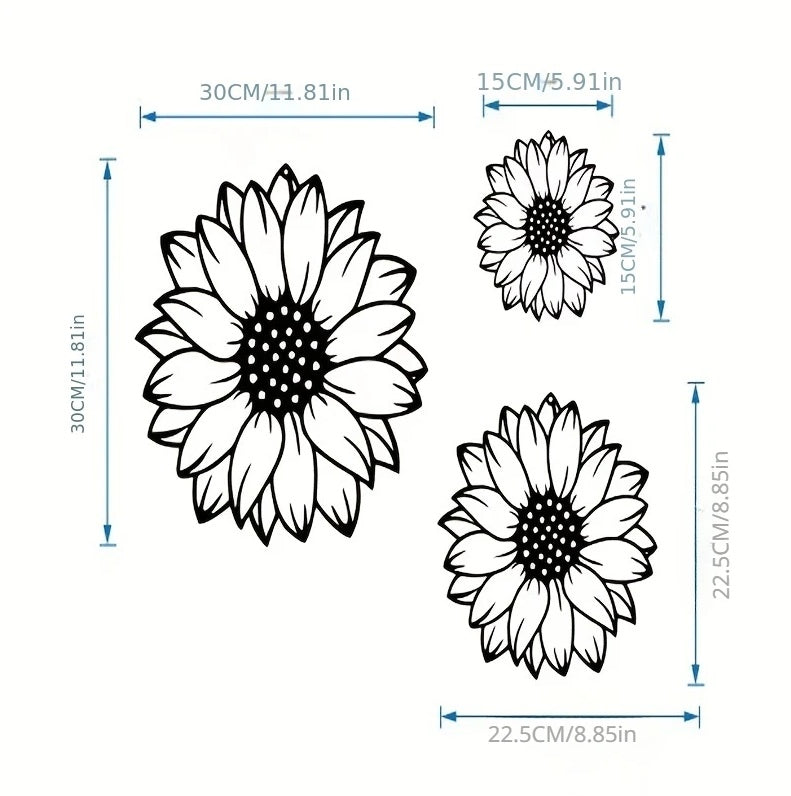 Stunning Sunflowers Set of 3 Wall Art