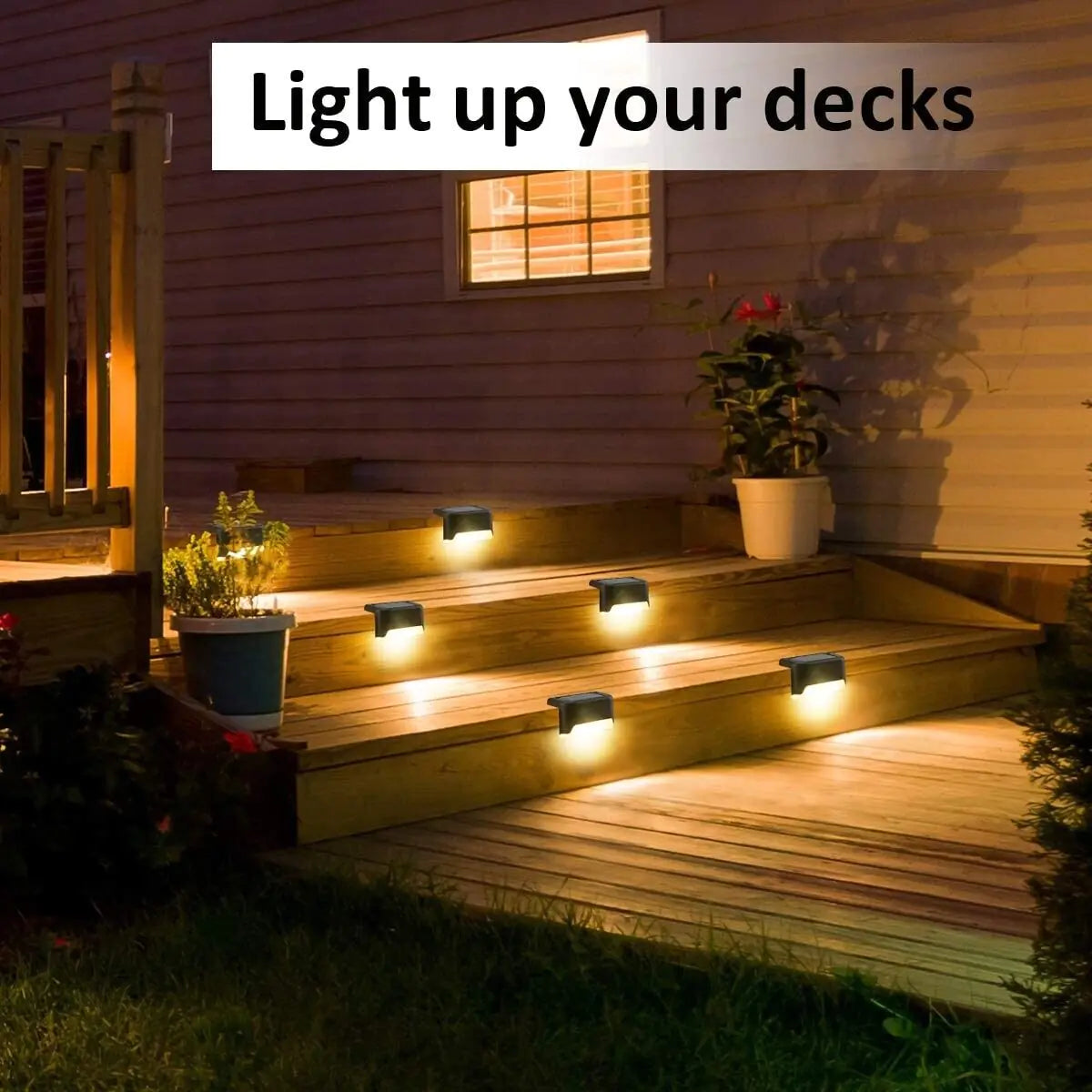 8 Pack LED Step Lights (Waterproof, Solar) - Exactly Bliss