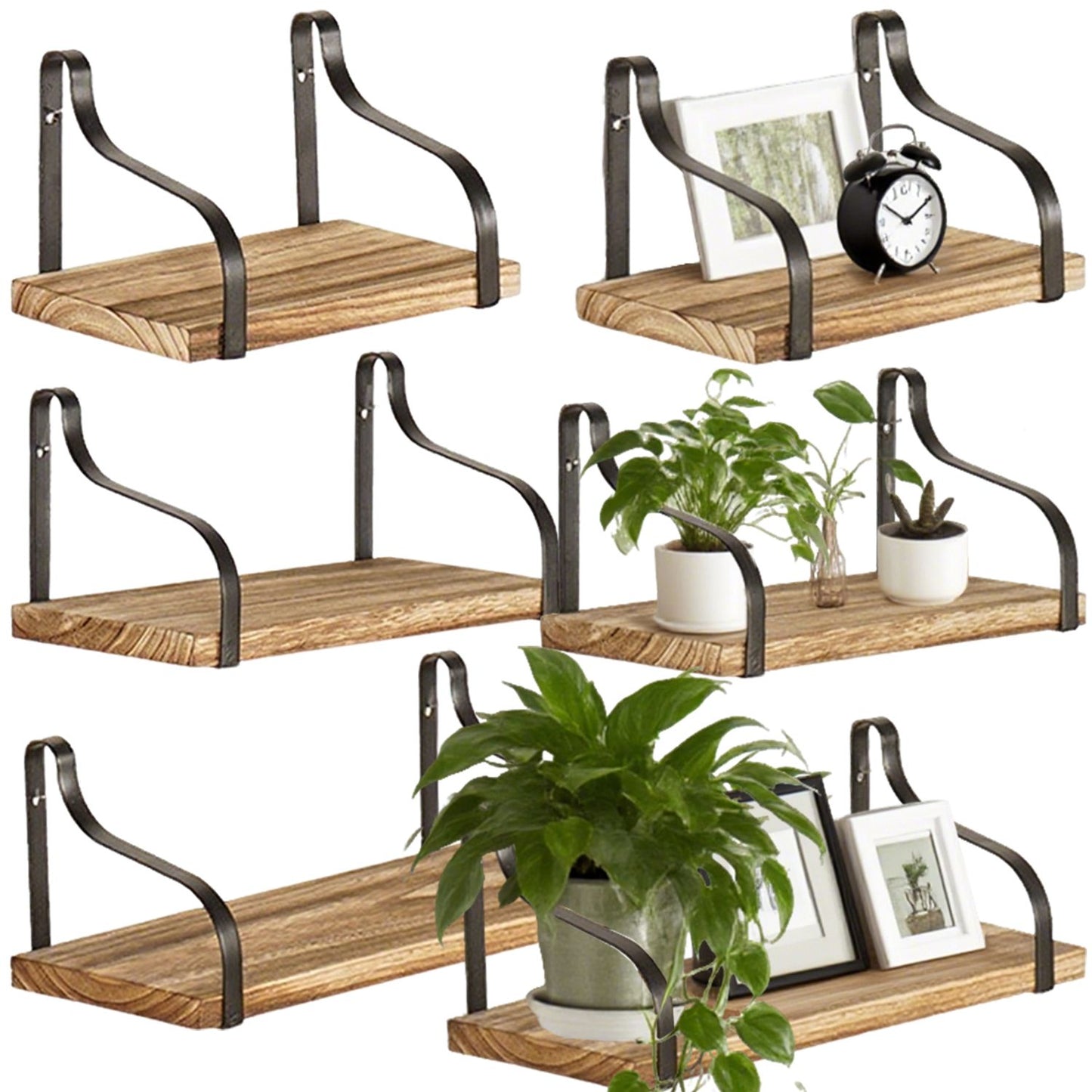 Rustic Look Floating Shelves 3 Piece