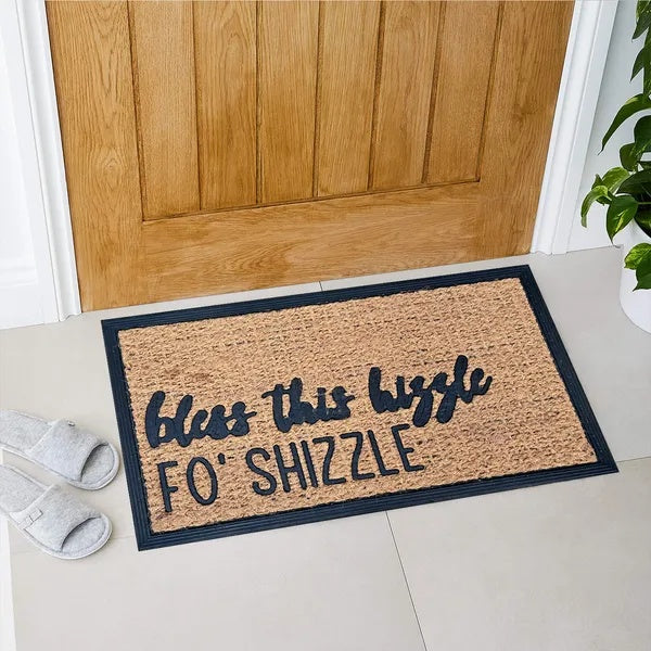 Bless This Hizzle Fo' Shizzle Door Mat