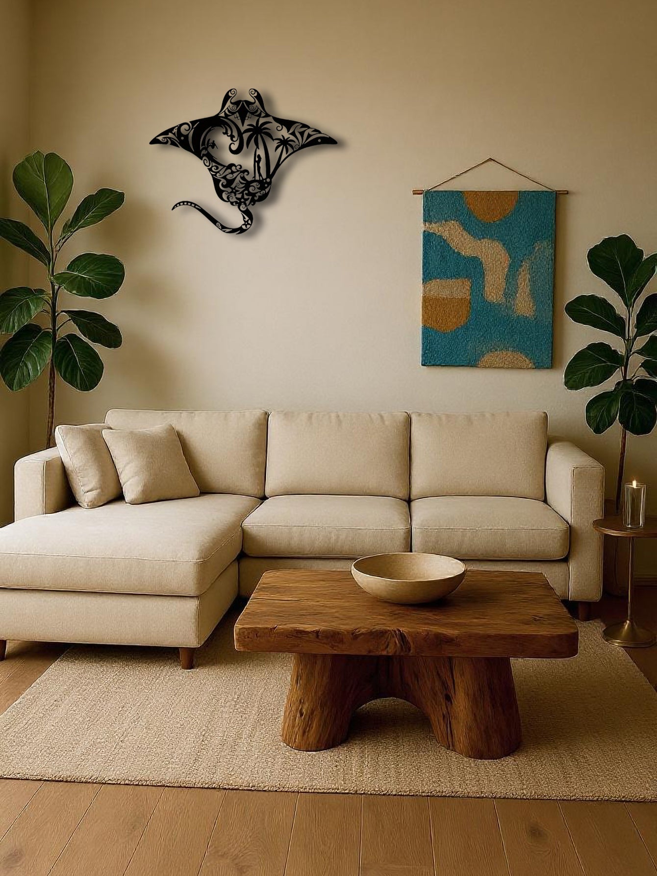 Ocean Vibes Sting Ray Wall Art
