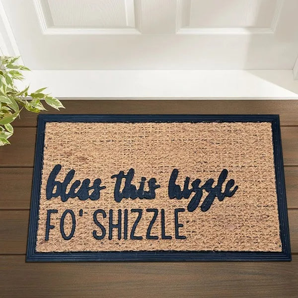 Bless This Hizzle Fo' Shizzle Door Mat