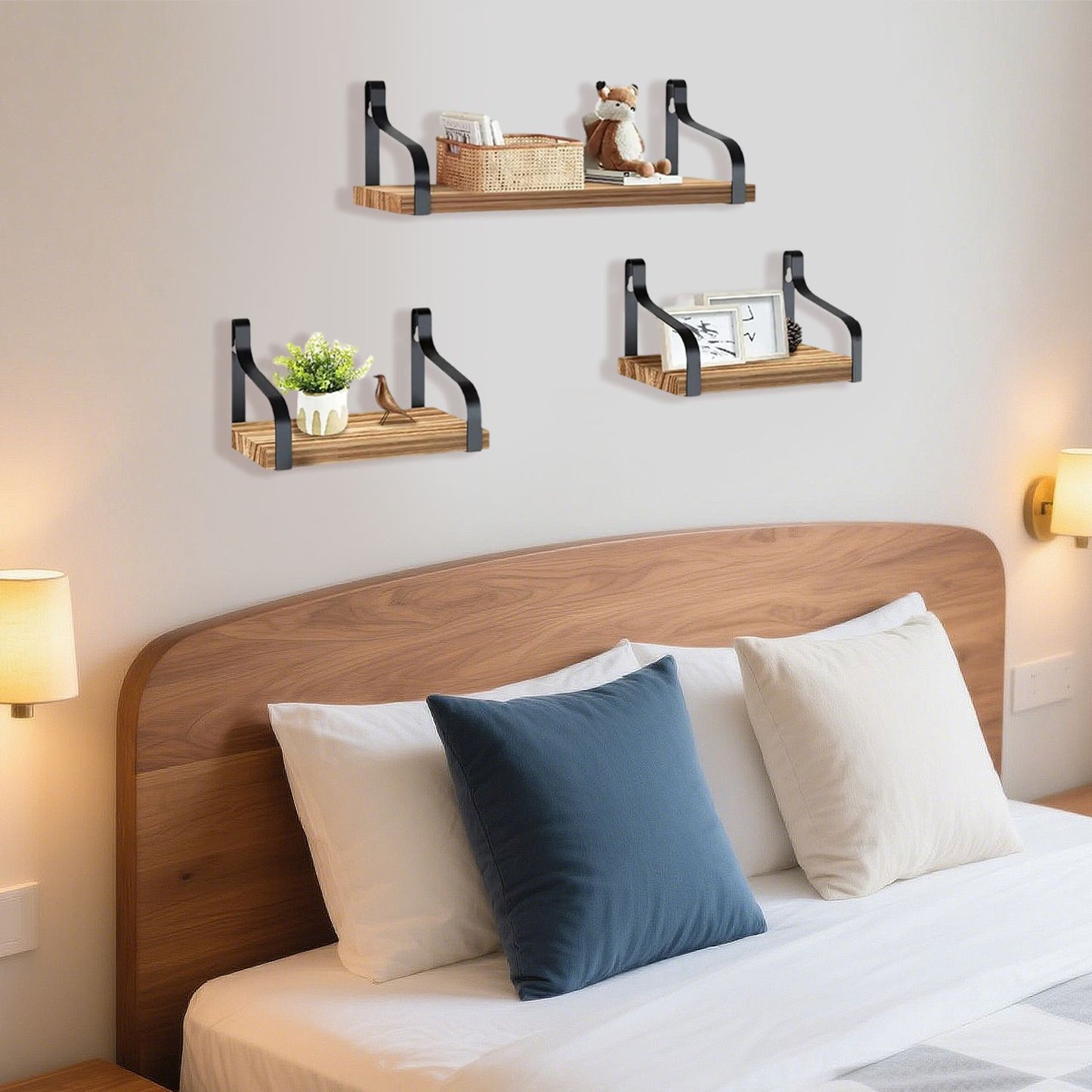 Rustic Look Floating Shelves 3 Piece