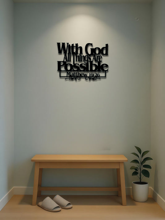 With God All Things Are Possible Wall Art