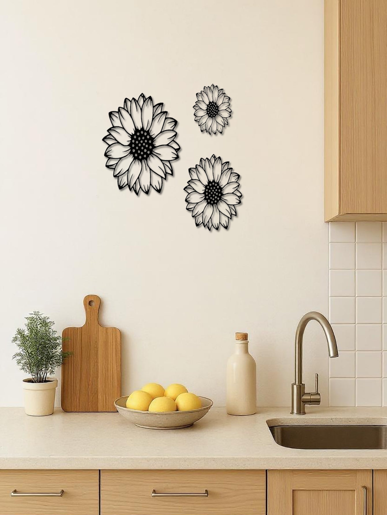 Stunning Sunflowers Set of 3 Wall Art