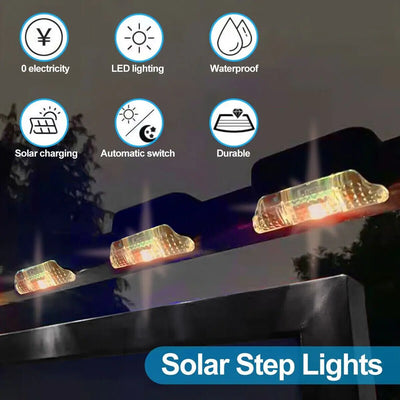 8 Pack LED Step Lights (Waterproof, Solar) - Exactly Bliss