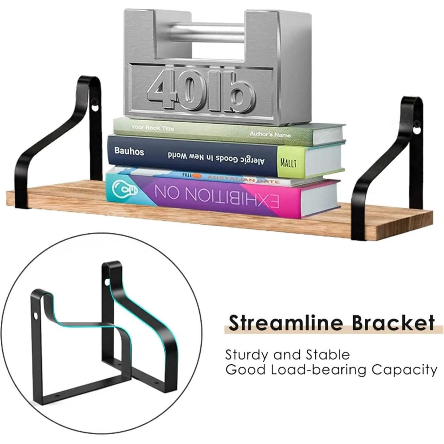 Rustic Look Floating Shelves 3 Piece
