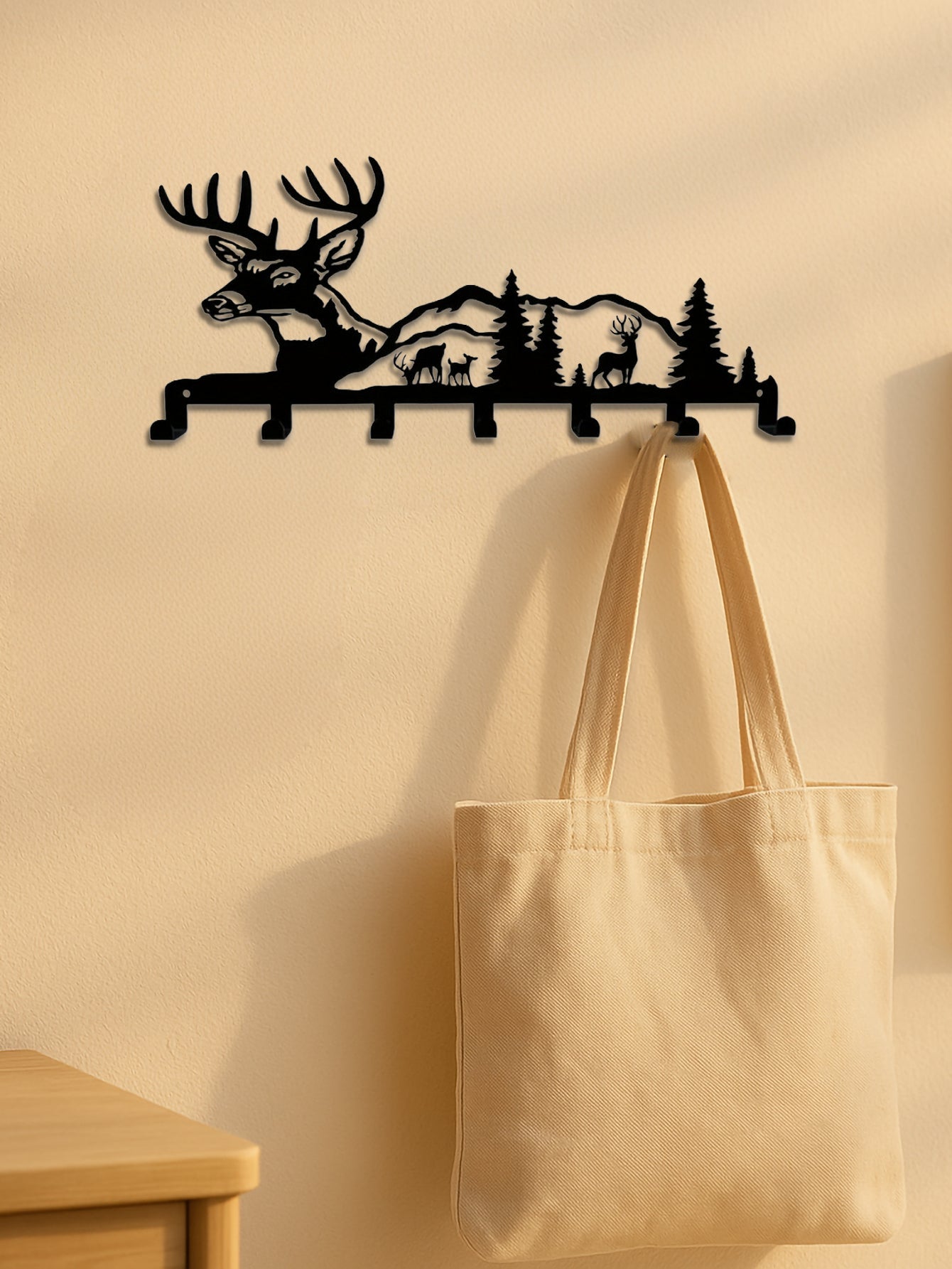 Deer Scene Wall Key Hooks