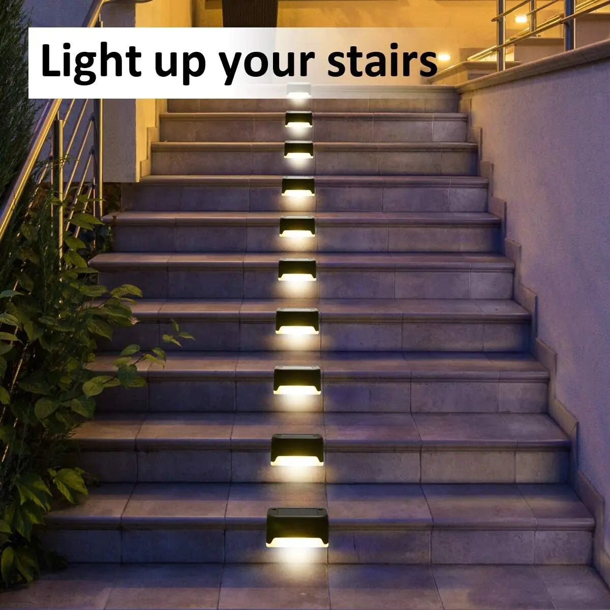 8 Pack LED Step Lights (Waterproof, Solar) - Exactly Bliss