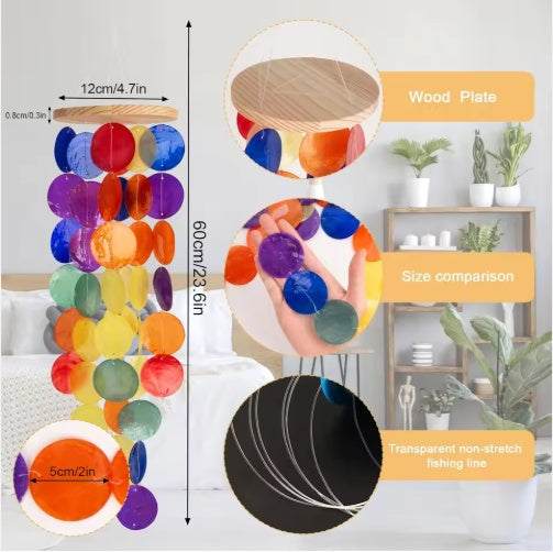 Rainbow Shell Wind Chime