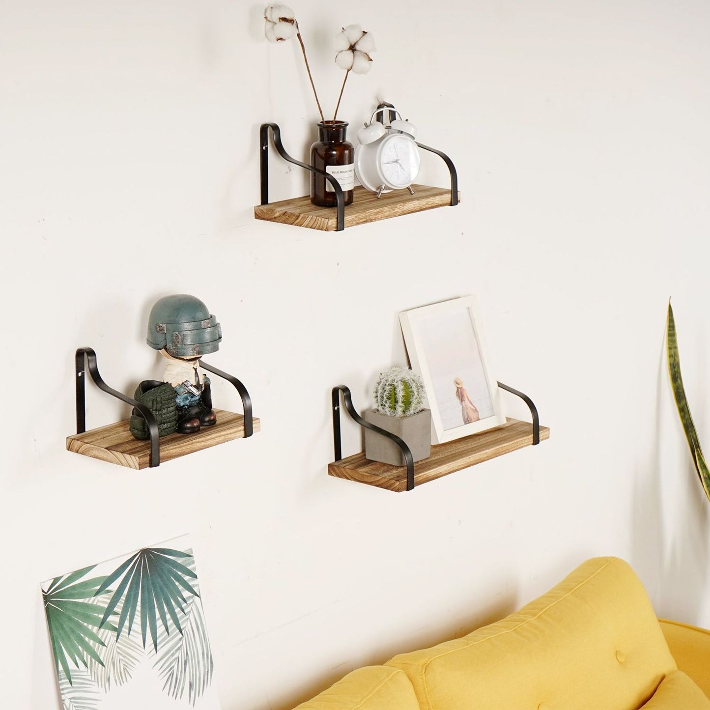 Rustic Look Floating Shelves 3 Piece