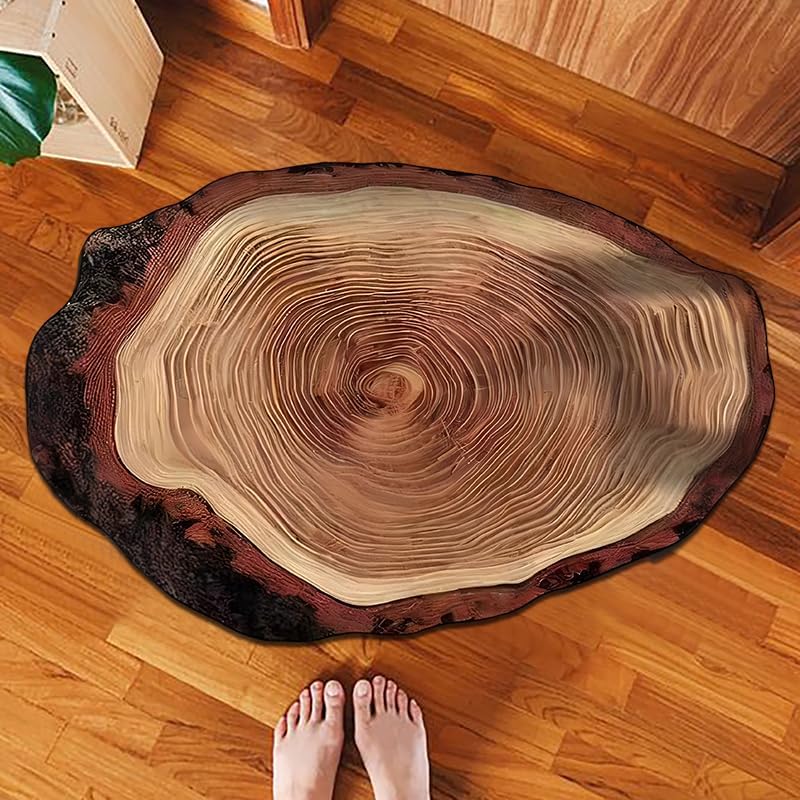 Wood Slice Super Absorbent Rug