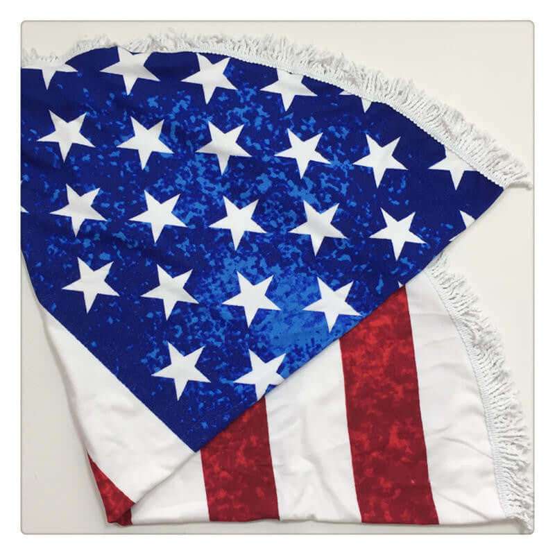 American Flag Beach Mat or Beach Towel - Exactly Bliss