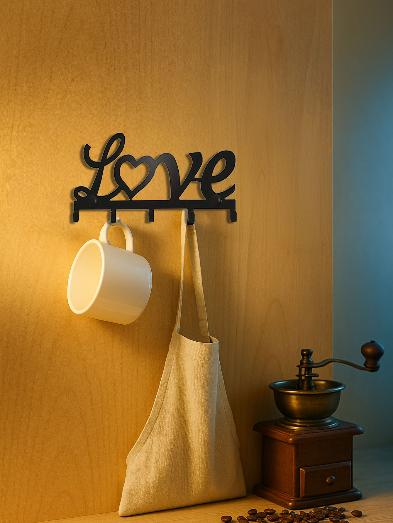 Love Wall Mount w/ Hooks