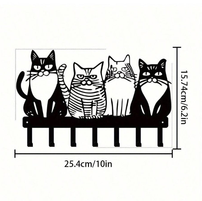 Watching Cats Wall Hooks