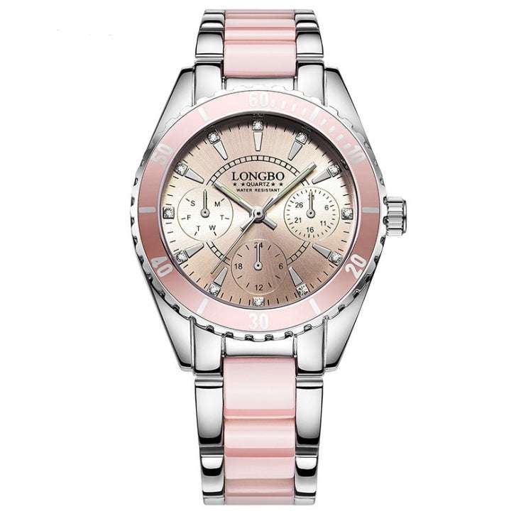 Elegant Blush Pink Ladies Wrist Watch - Exactly Bliss