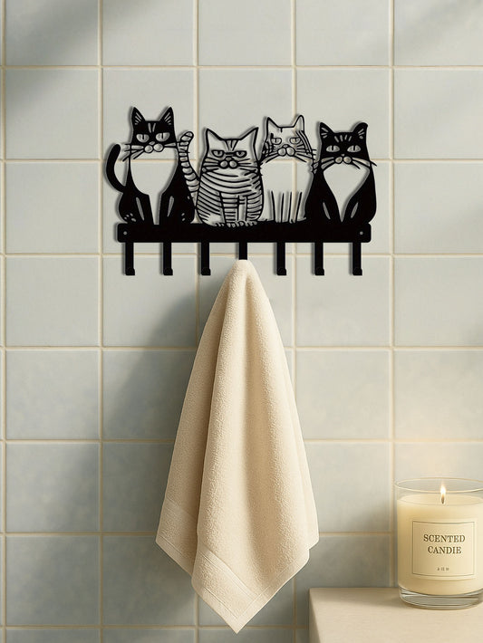 Watching Cats Wall Hooks