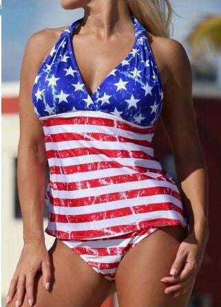 Flag print swimsuit - Exactly Bliss