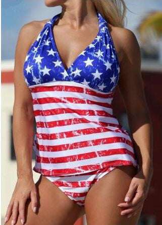 Flag print swimsuit - Exactly Bliss