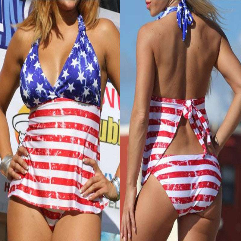 Flag print swimsuit - Exactly Bliss