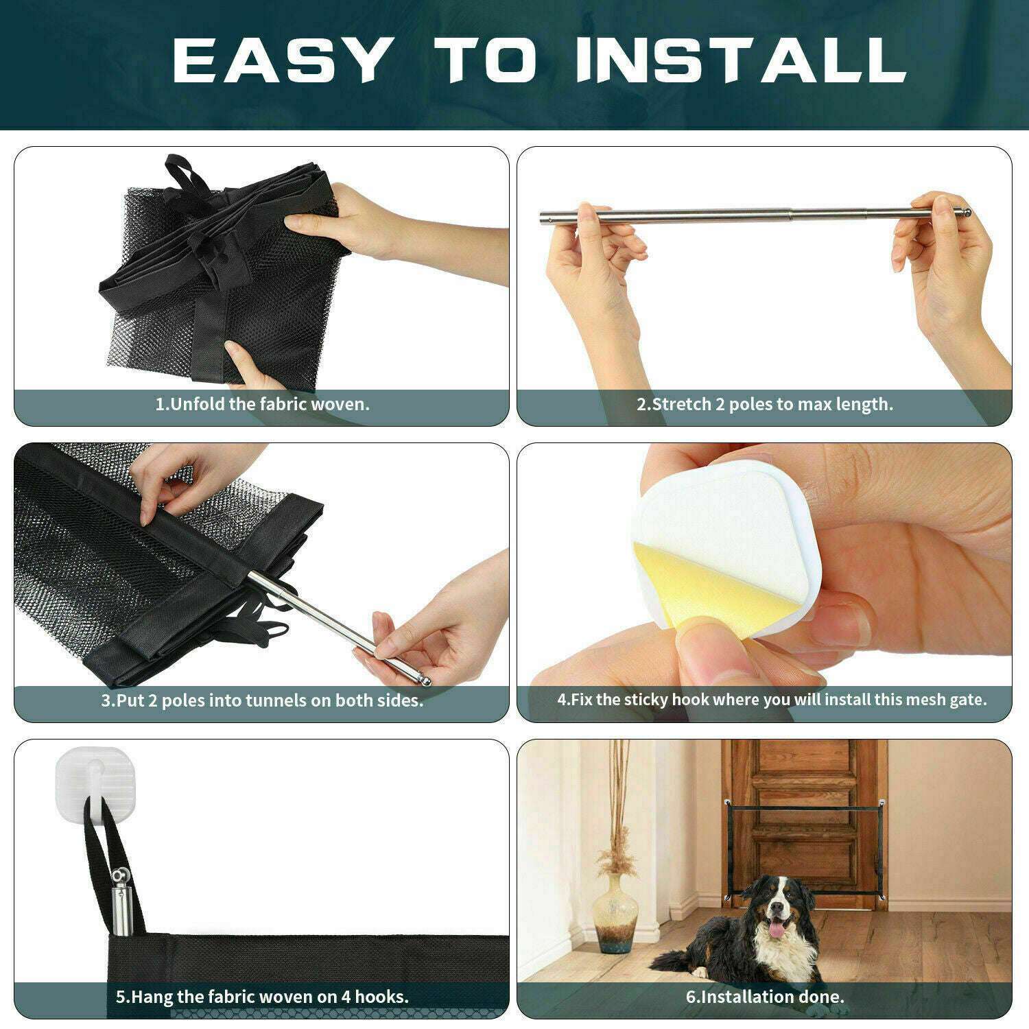 Portable Mesh Pet & Baby Gate - Exactly Bliss