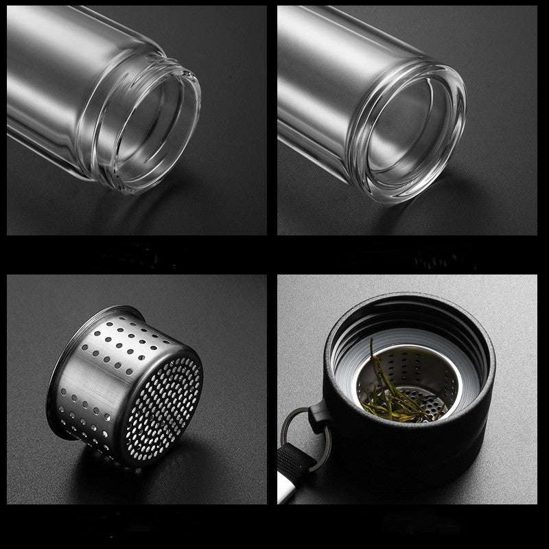 Tea Separation Glass Cup - Exactly Bliss