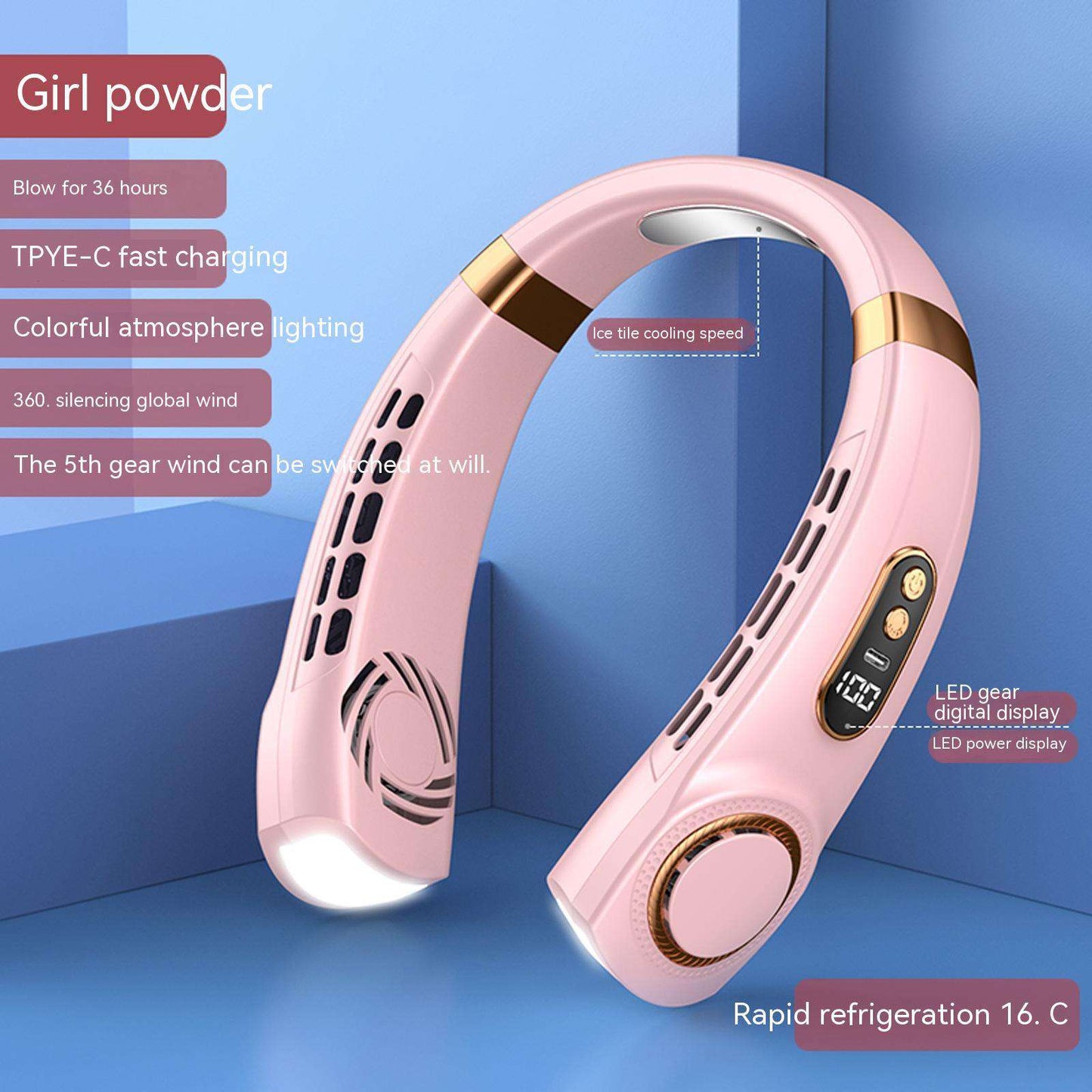 Ultra - Cooling Portable Neck Fan - Exactly Bliss
