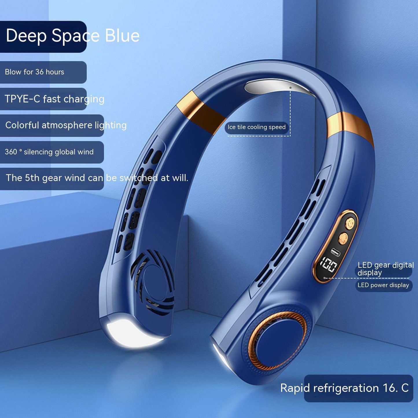 Ultra - Cooling Portable Neck Fan - Exactly Bliss